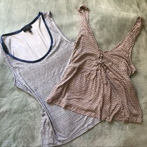 Two Soft Tank Tops Banana Republic Aeropostale XL